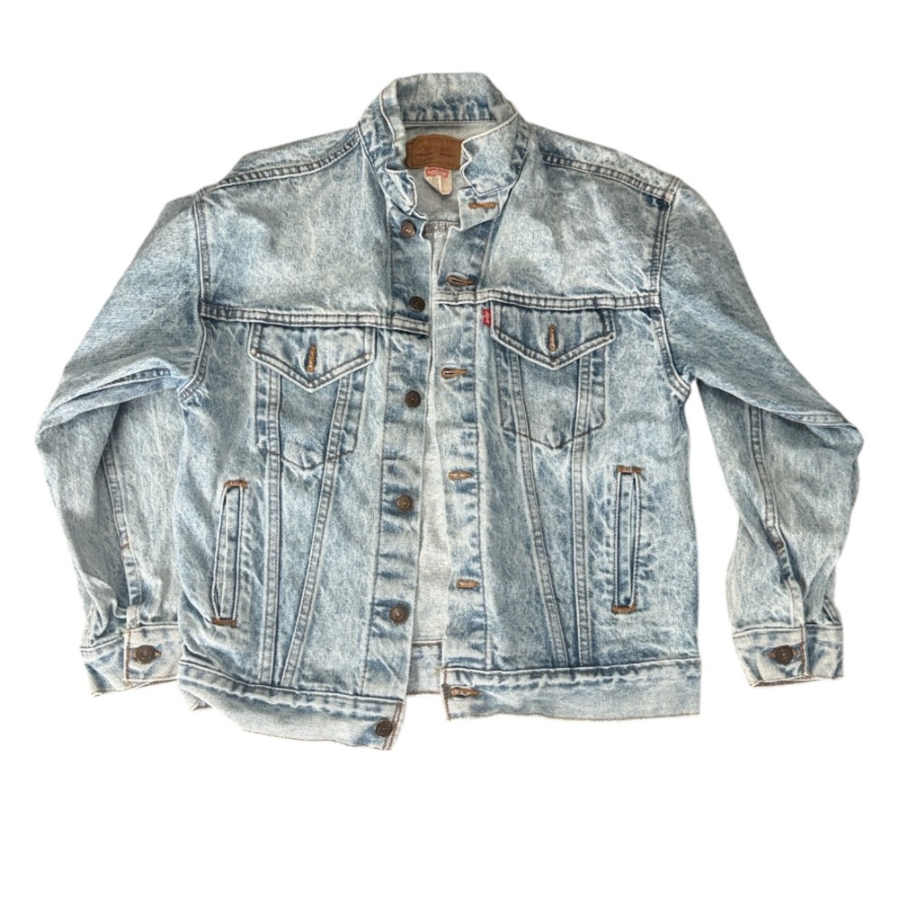Vintage Made In USA Levis 57508 Denim Trucker Jacket Sz L